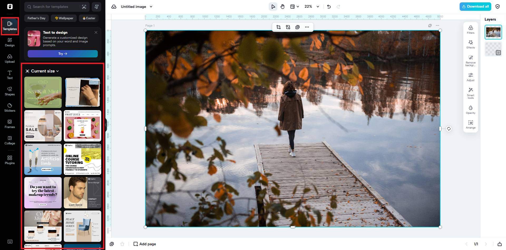 Multiple templates to choose from