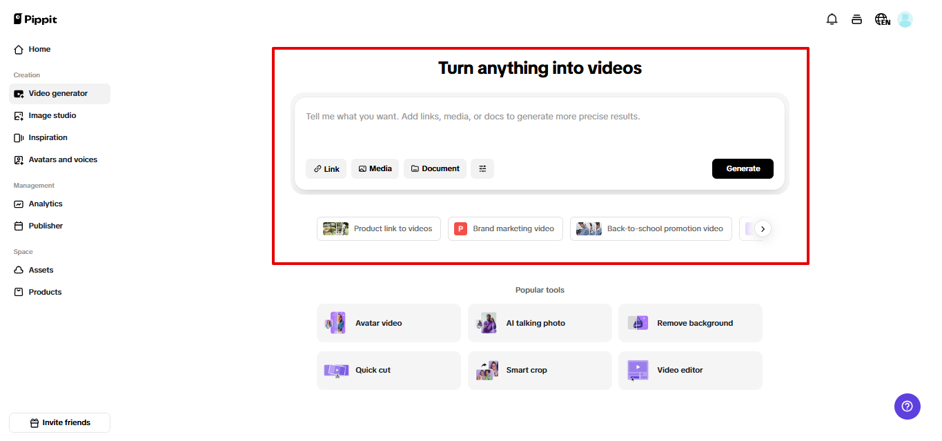 Tagalikha ng video ng Pippit
