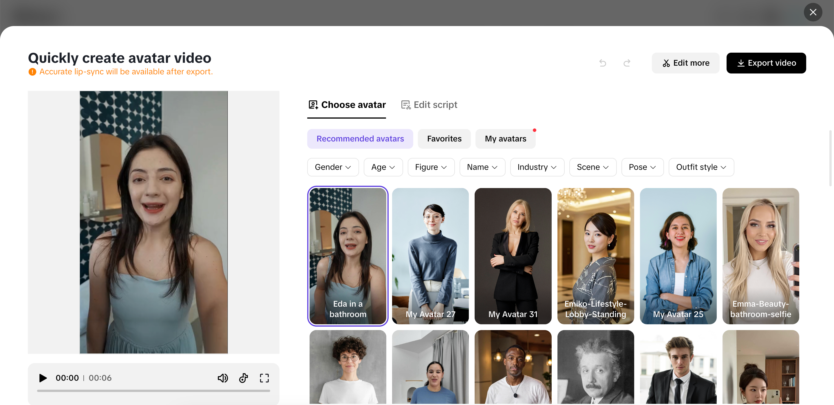 Crie avatares personalizados