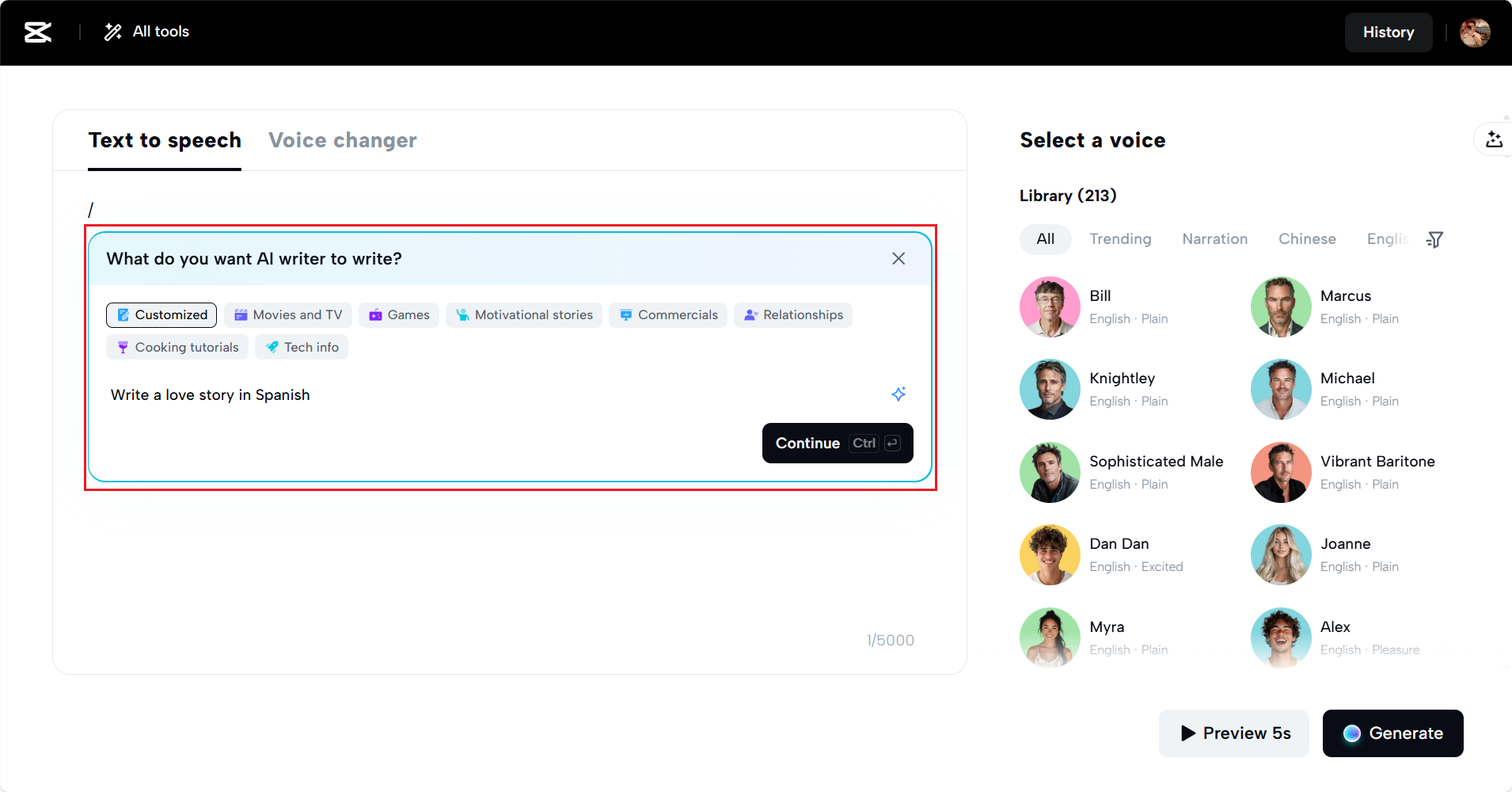 Upload your text manually or get the help of AI