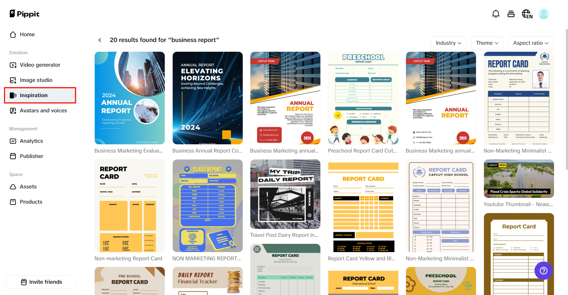 Flexible report templates