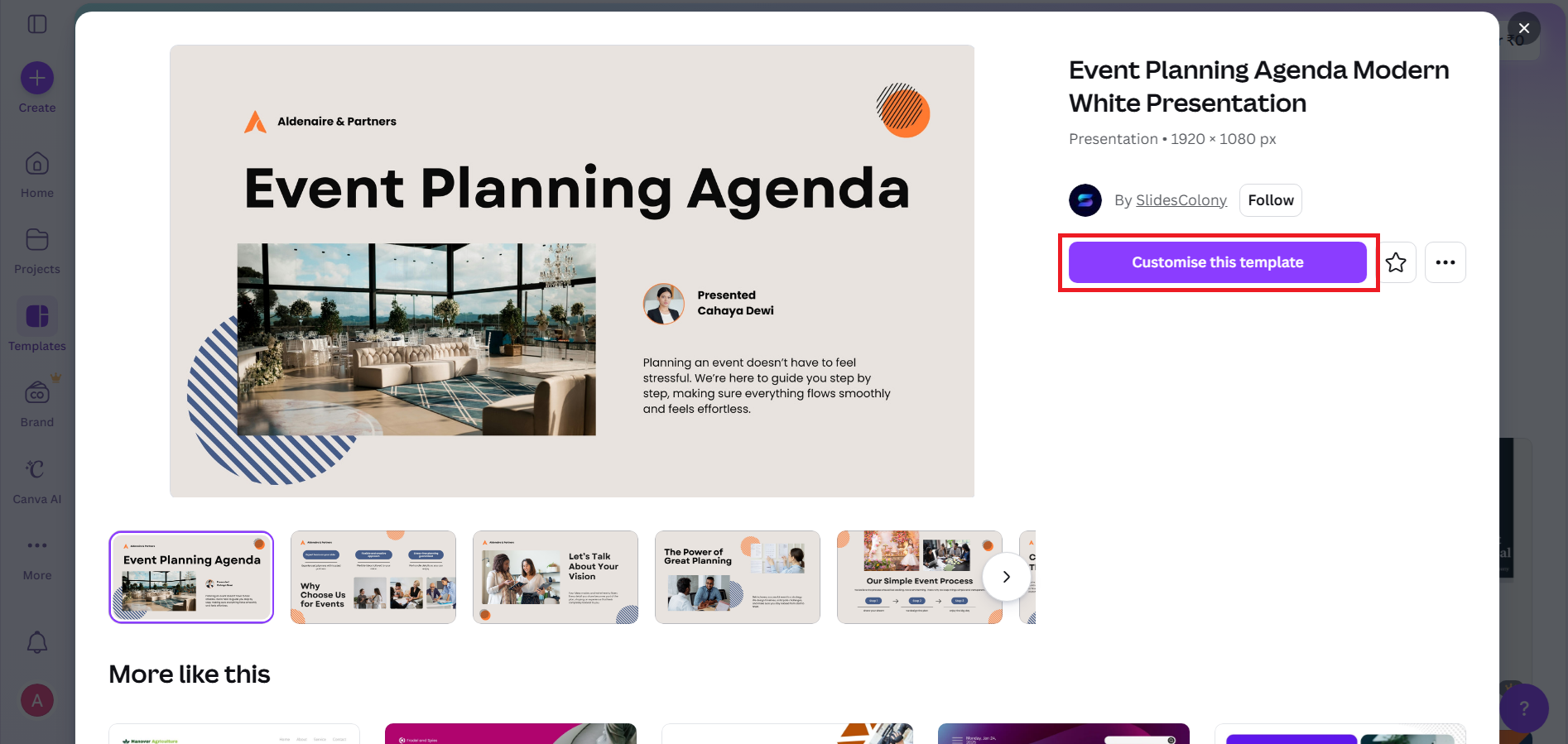 Choose and customize a template