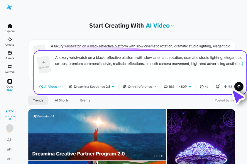 Upload your product photo and write a prompt