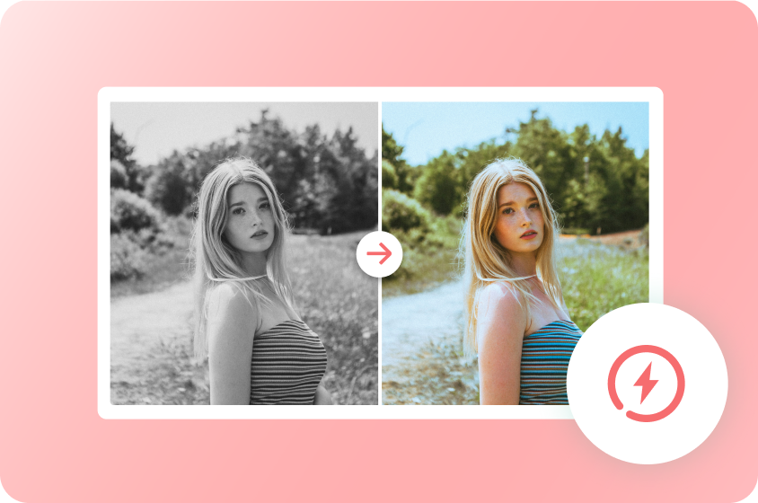 使用Dreamina快速黑白到彩色照片結果