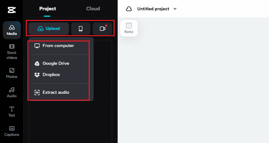 Upload media