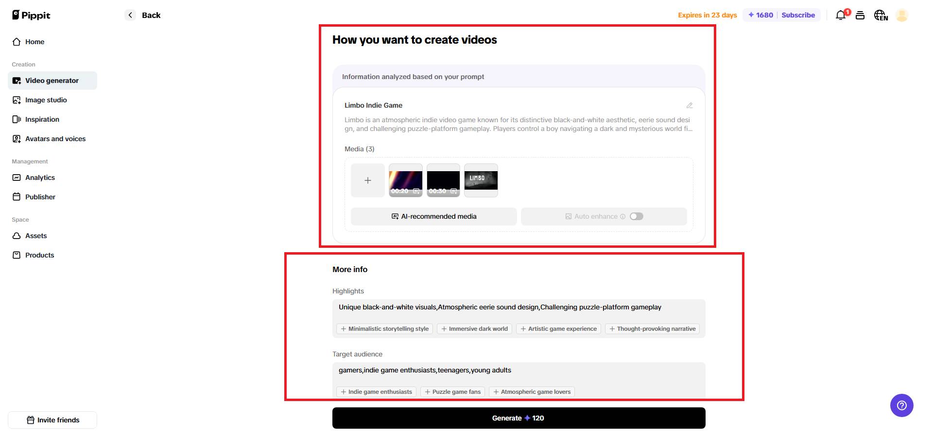 State all necessary video details