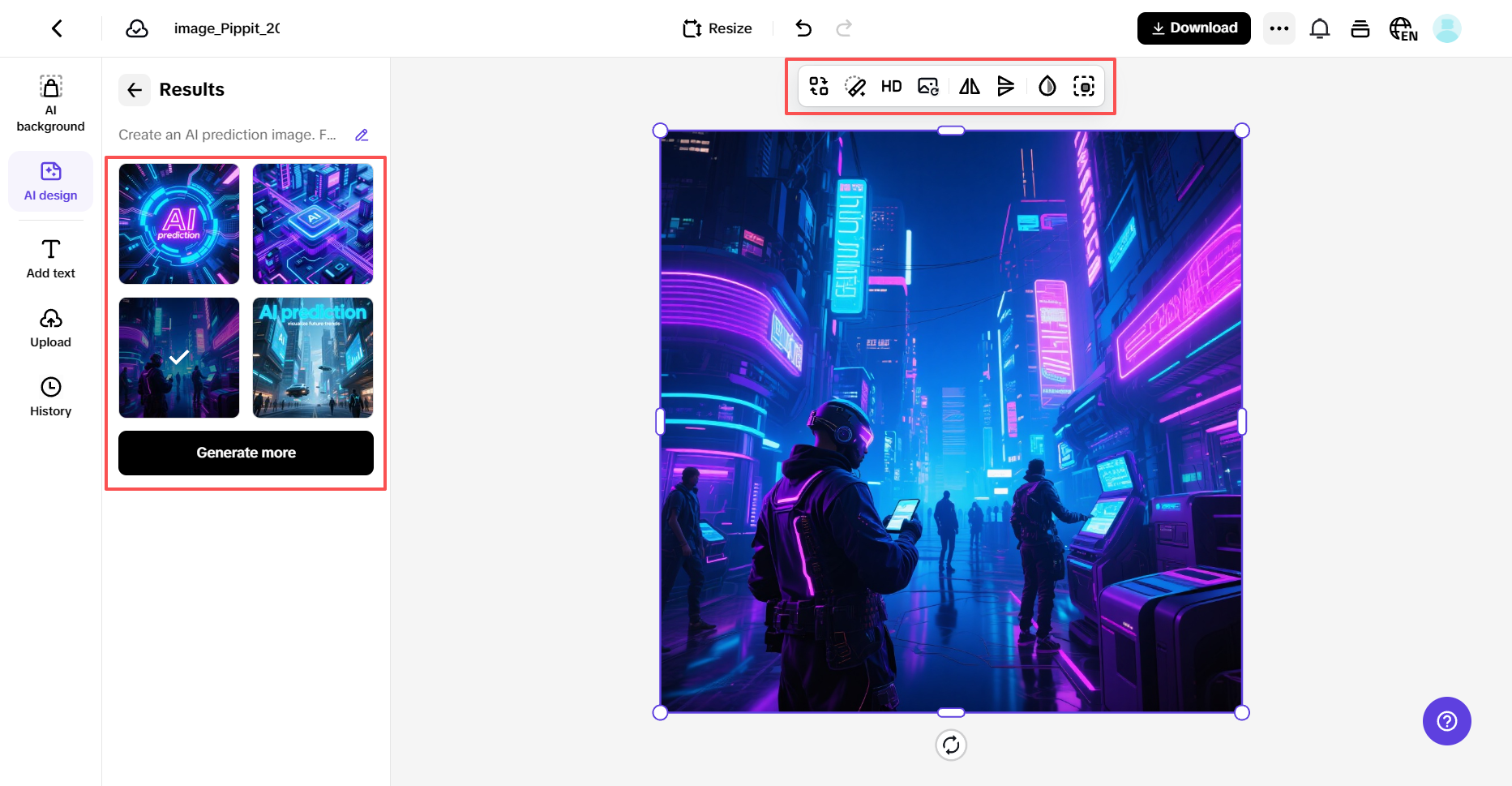 I-preview at i-customize ang poster