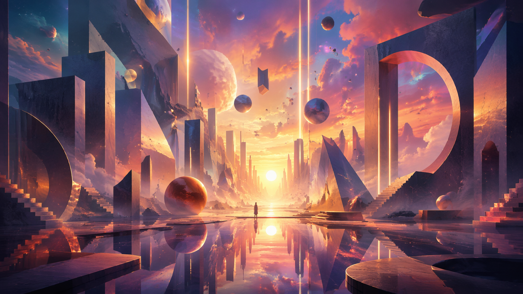 Dreamina imagine AI prompt prompt example 4: Floating Creative Objects