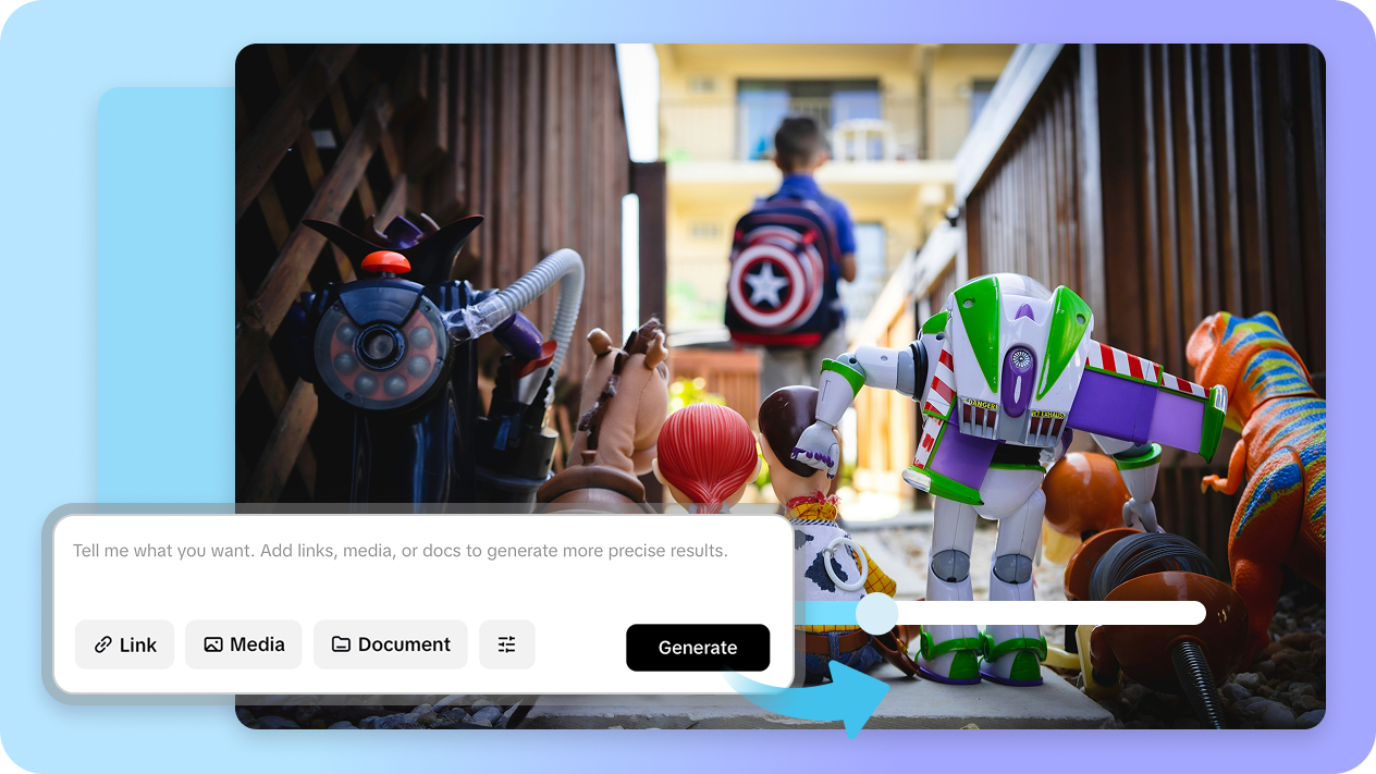 One click video generation