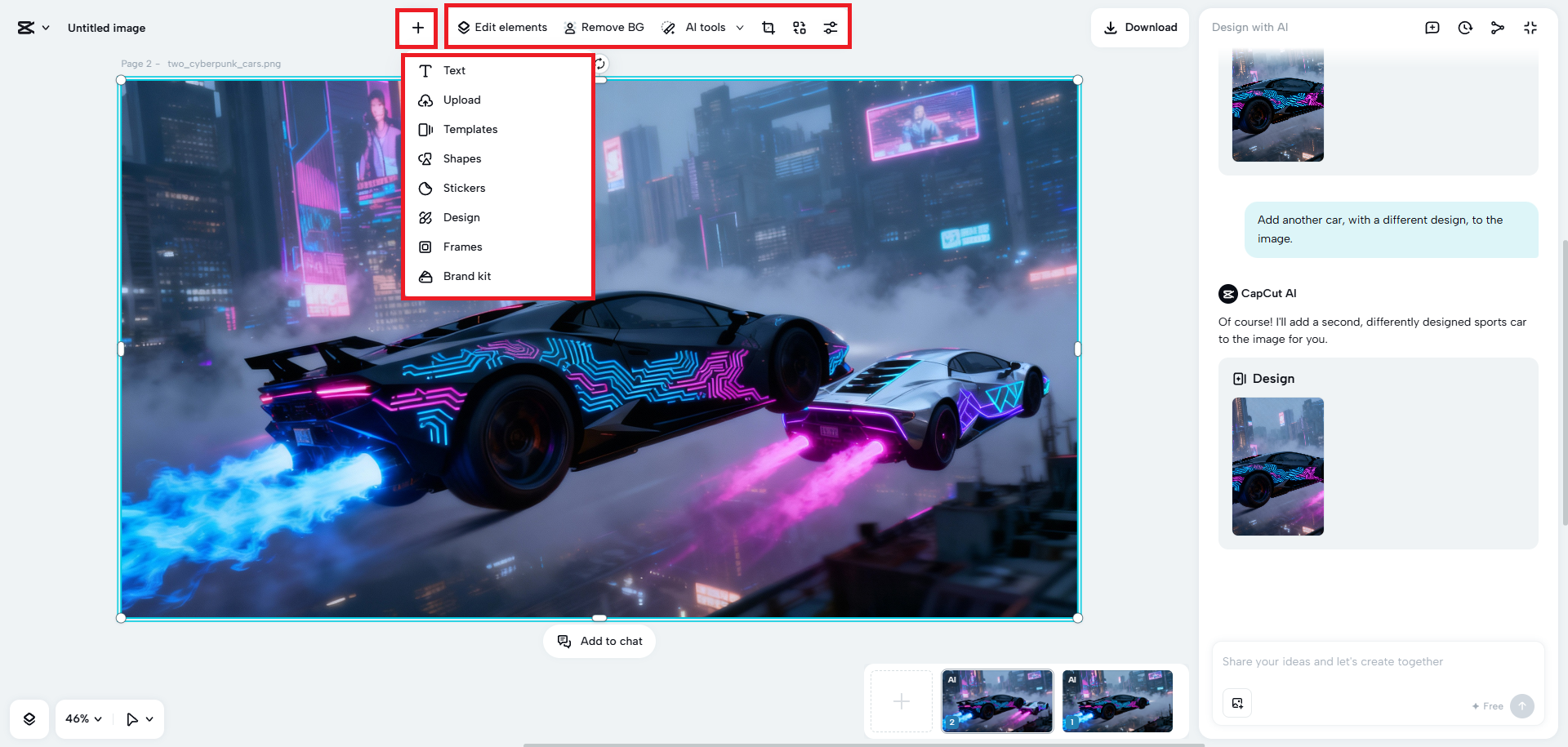 Finalize your created design manually
