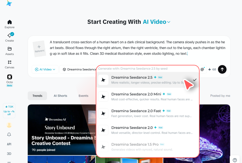 Choose model and set your clip length