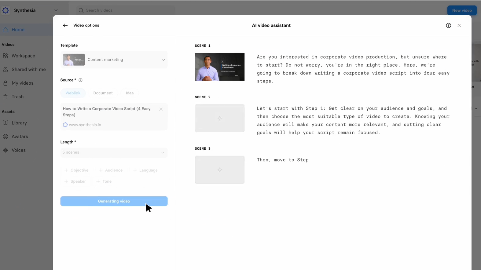 AI YouTube komut dosyası oluşturucu ücretsiz