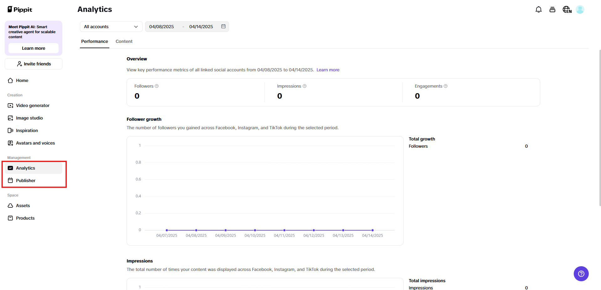 Use ferramentas de publicação e análise