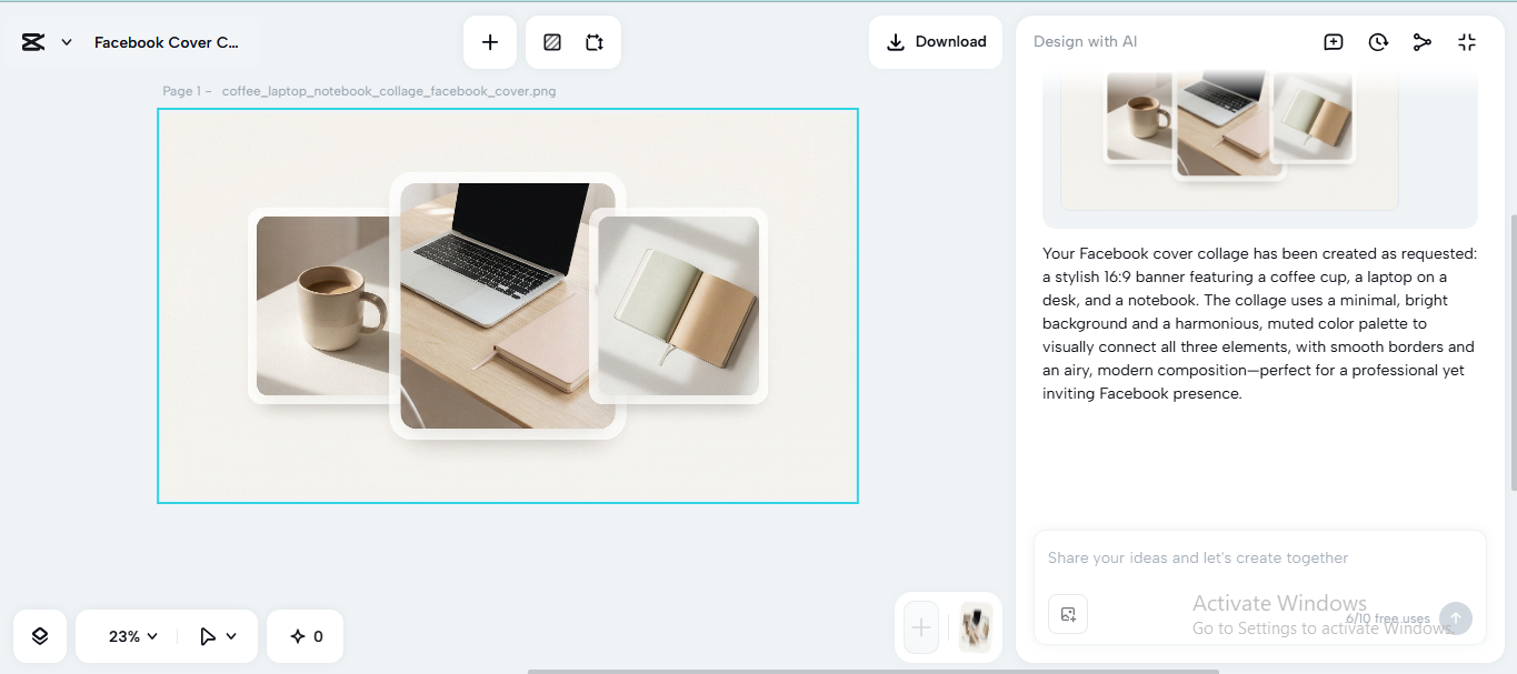 Editing interface of the CapCut desktop video editor