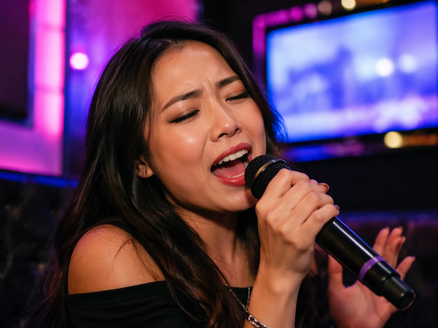 Dreamina karaoke lip sync video maker prompt esempio 2