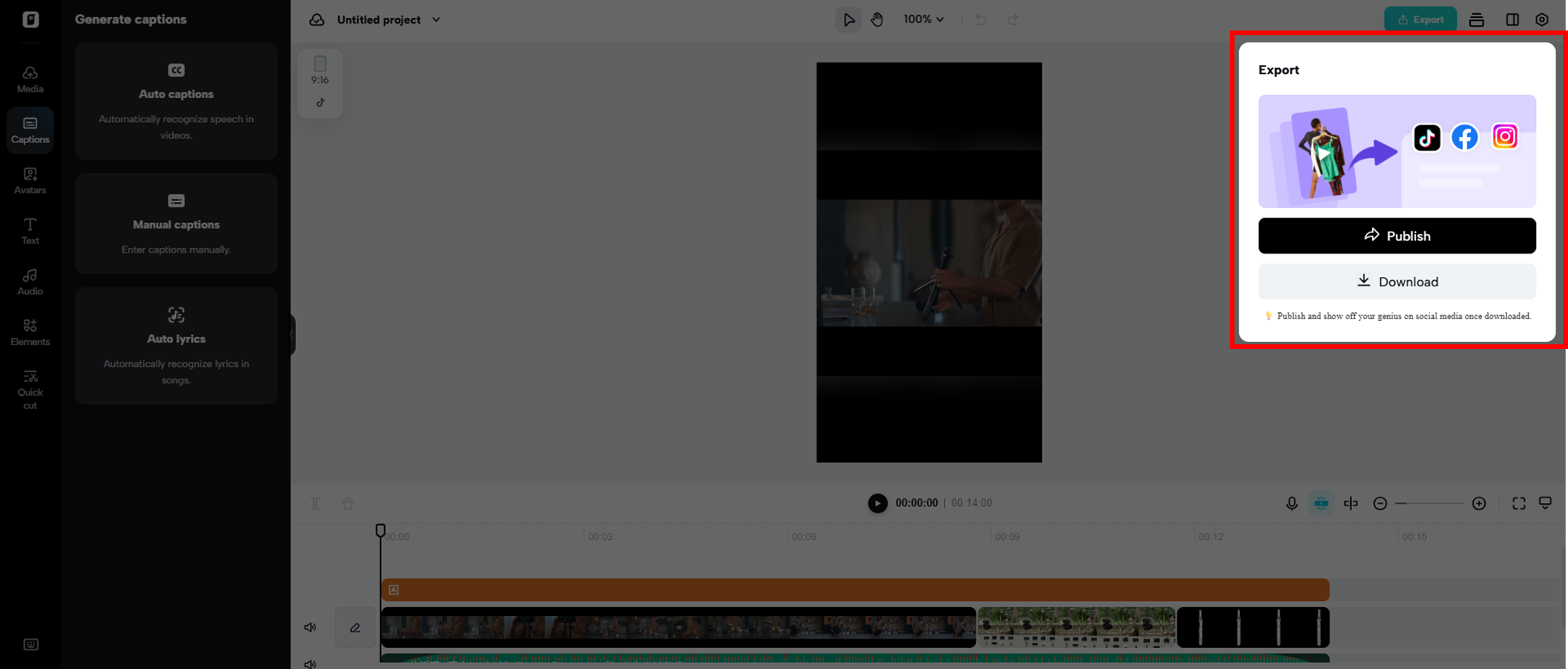 Export your video