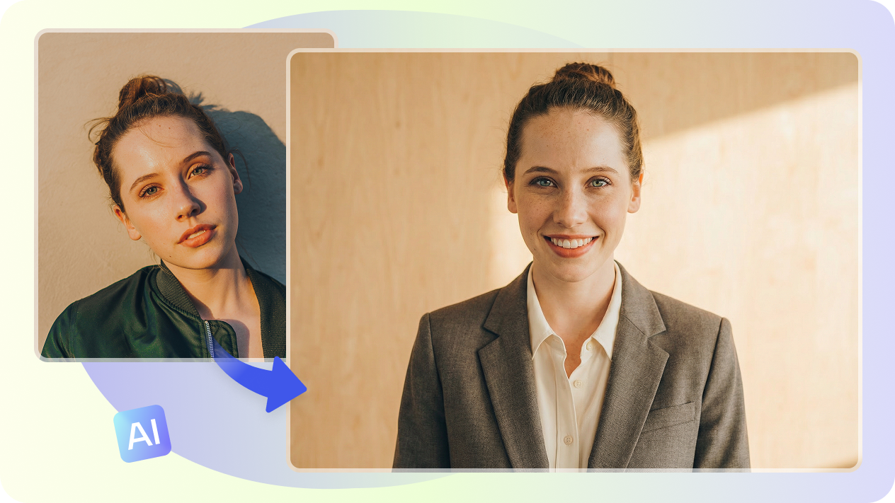 Restyle selfies into professional headshots