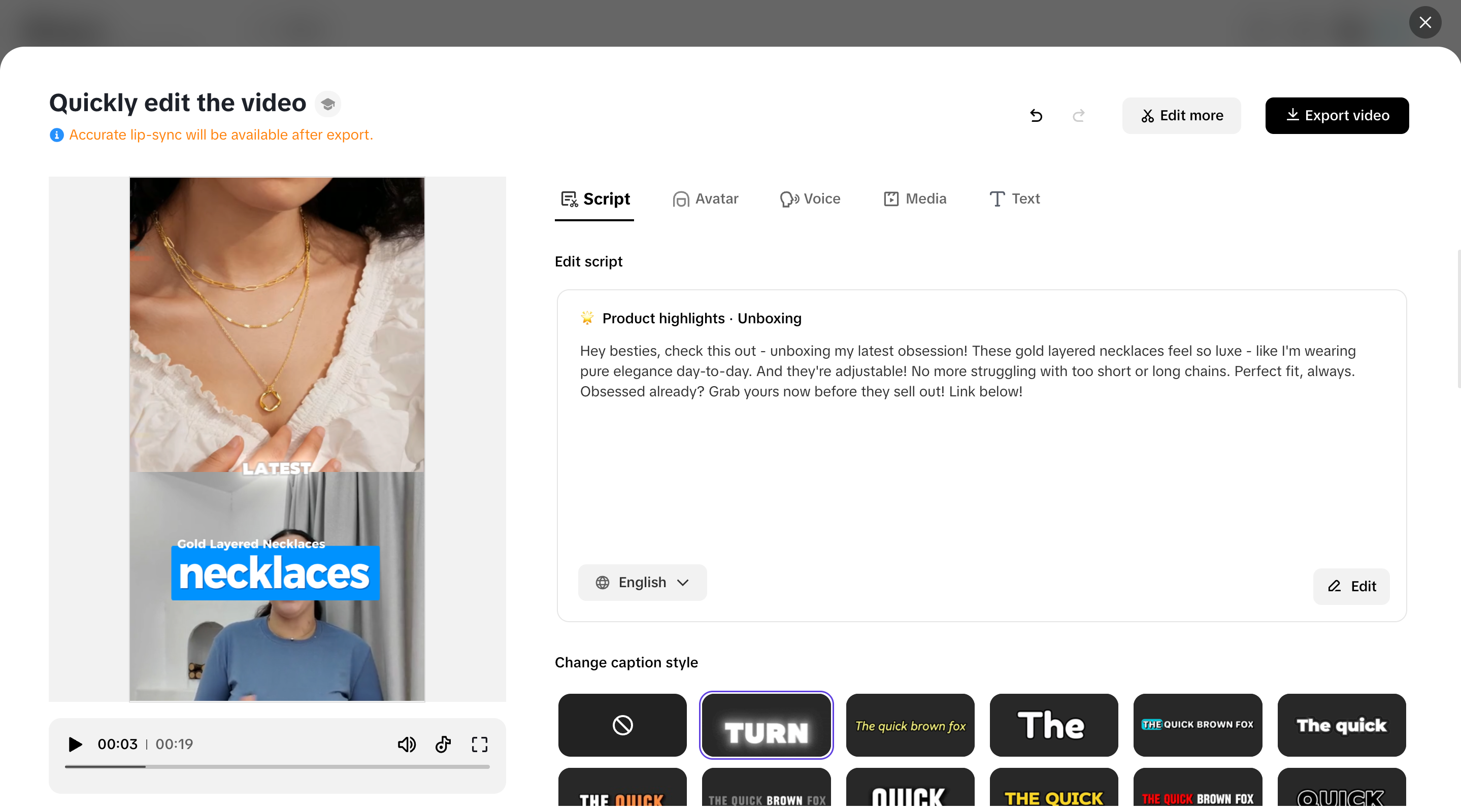 Edit and refine your video