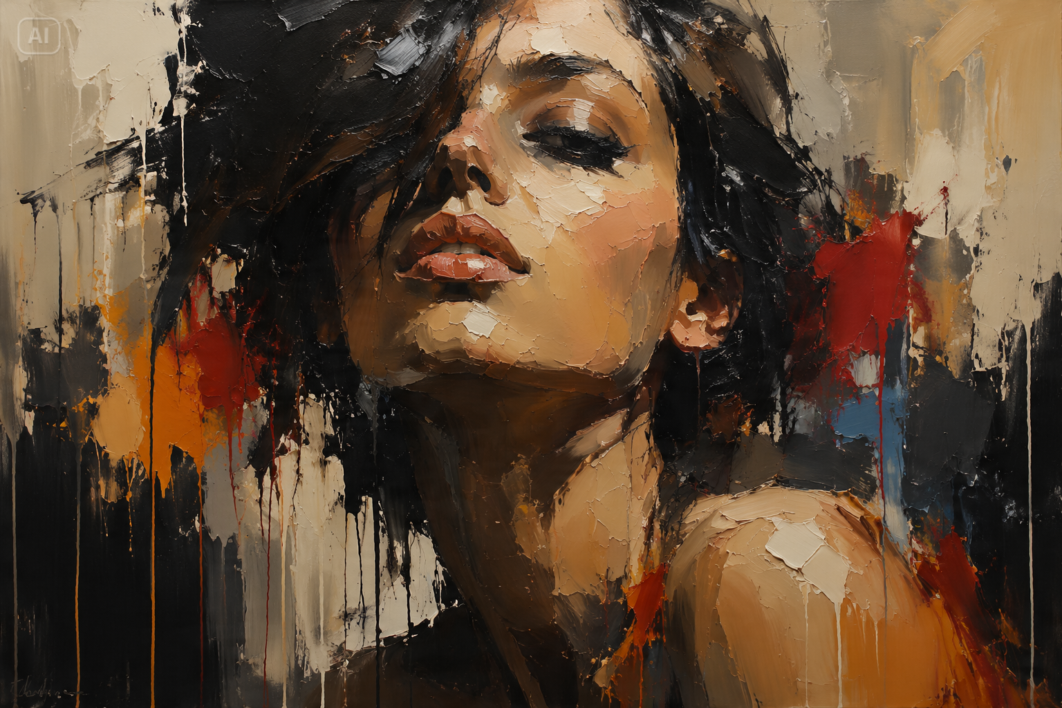 AI Oil Painting Prompts mobile background image