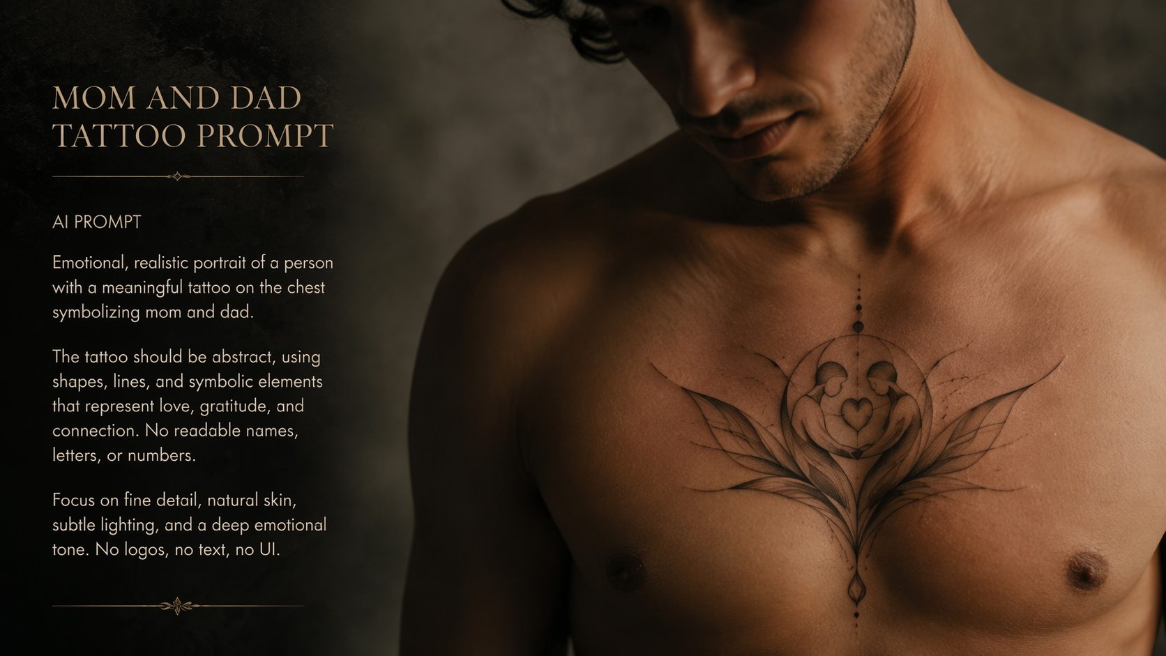 Dreamina mom and dad Tattoo AI Prompt hero example 2