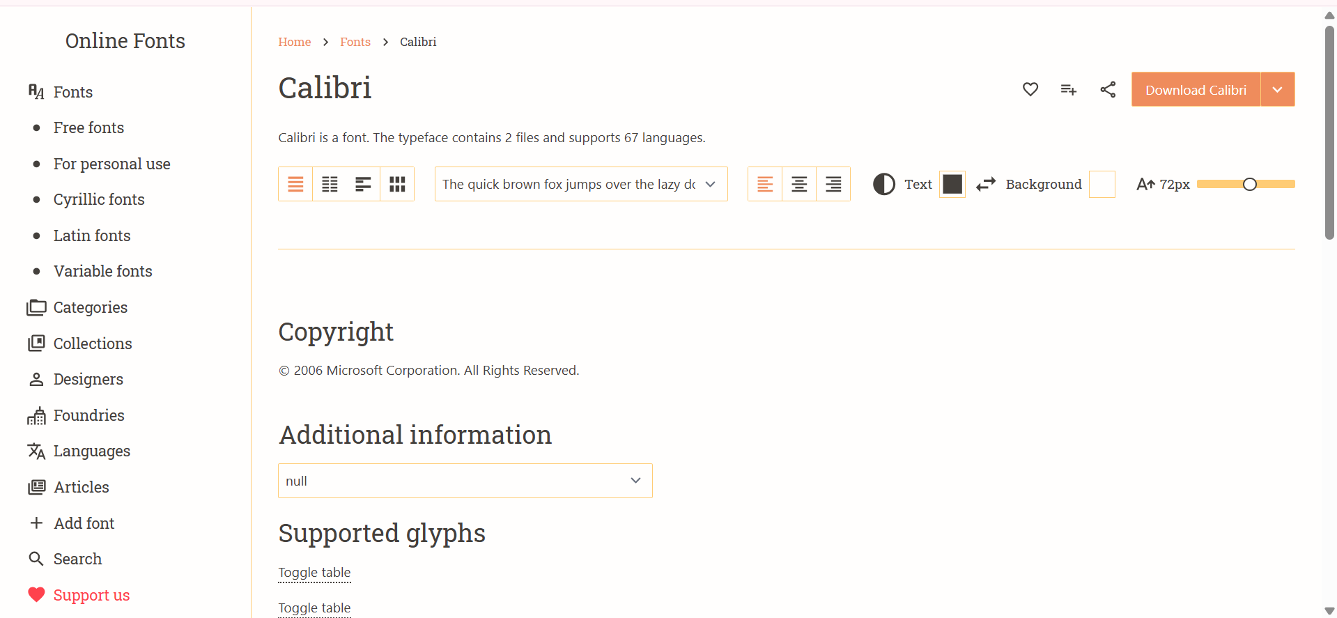 Online Fonts - the ideal platform to download the Calibri font for Mac