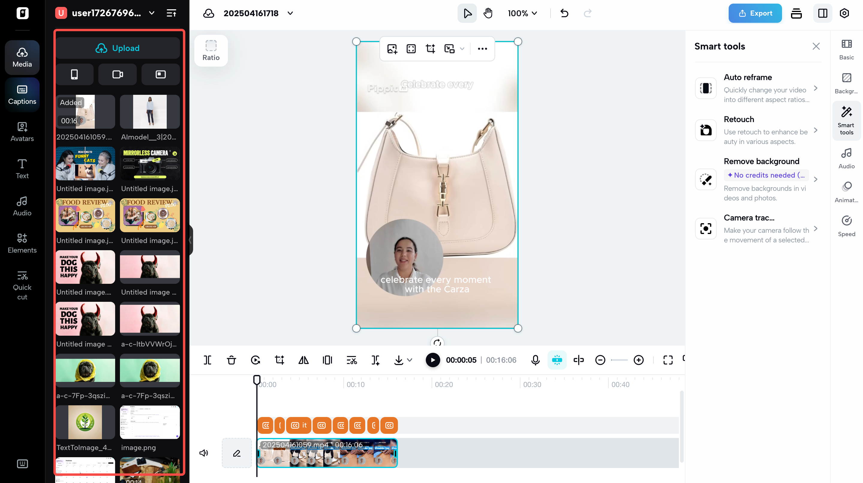 Integrated content management using Pippit