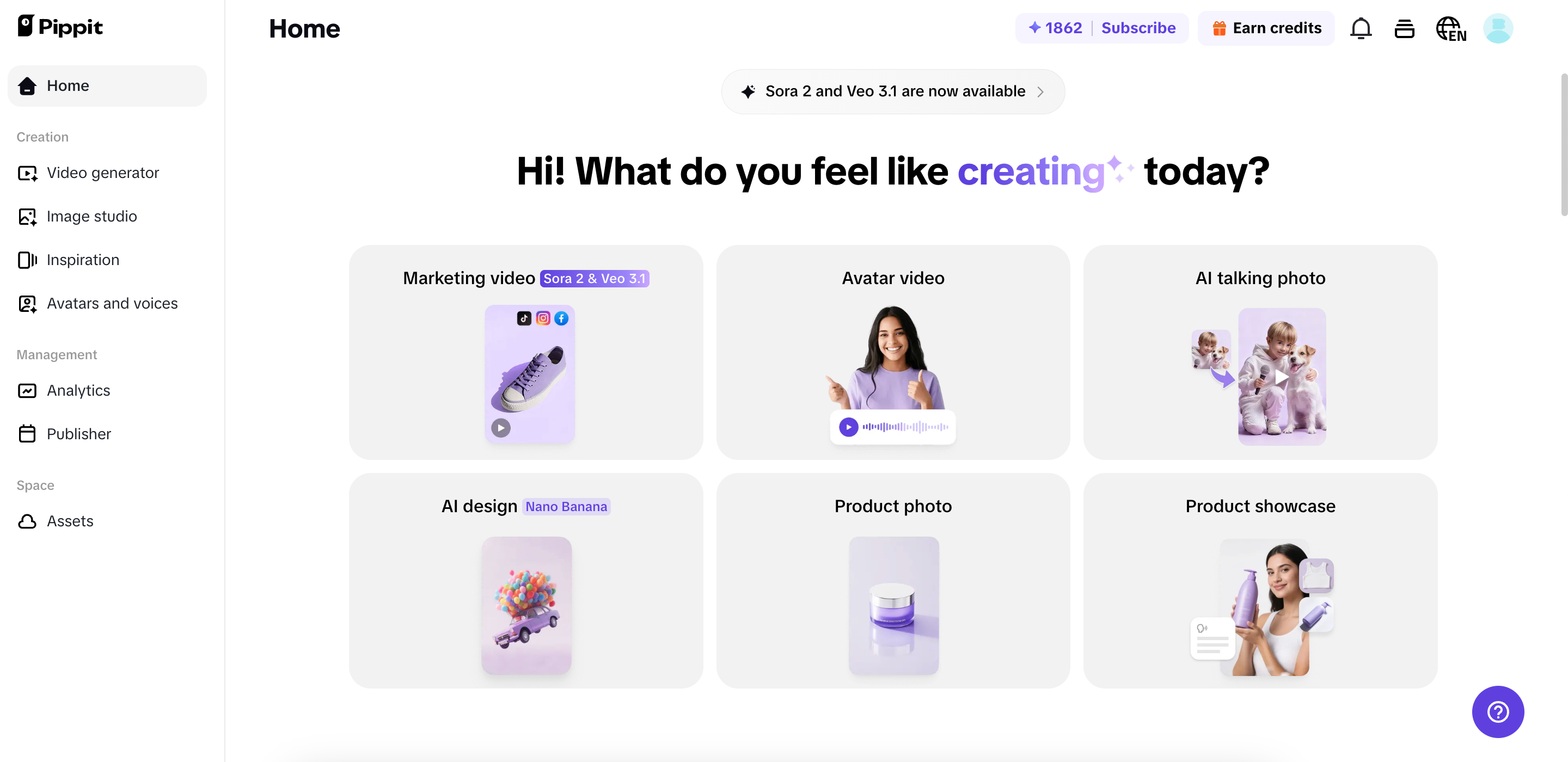 Pippit homepage