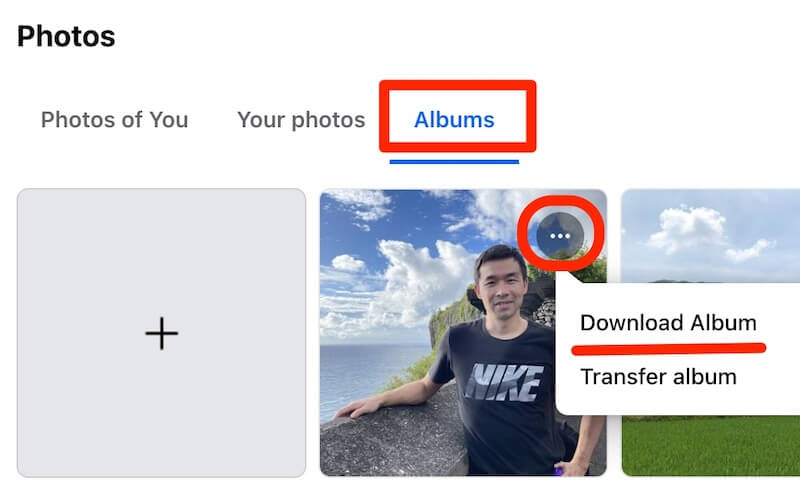 Showing how to download images from a Facebook album