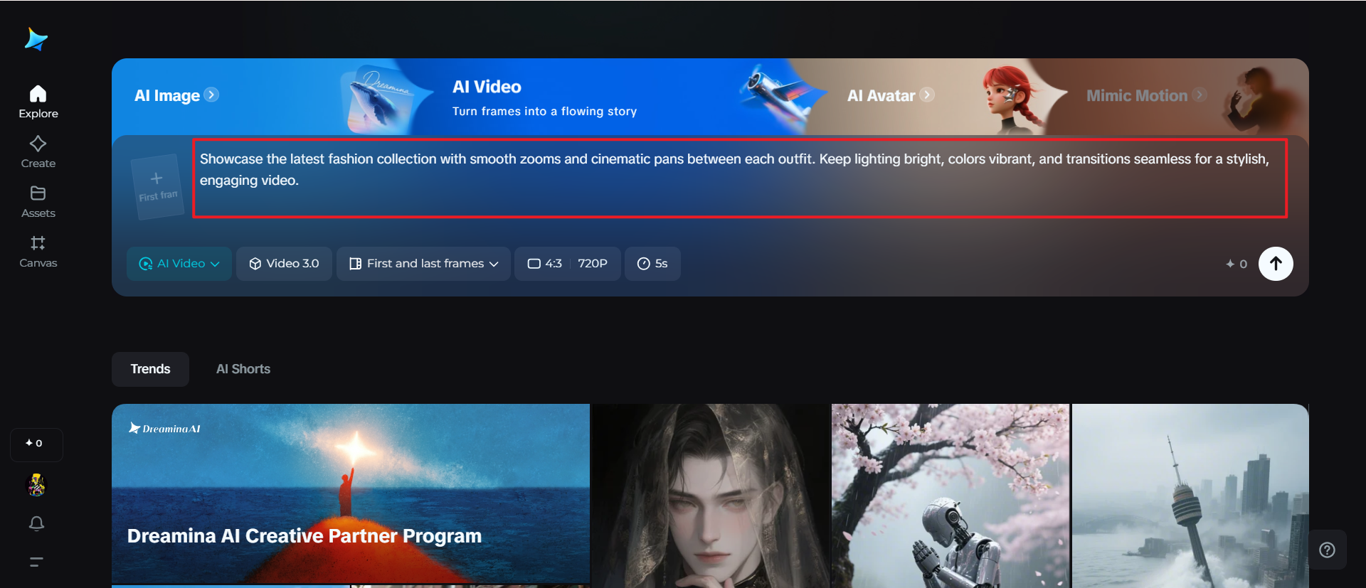 Text to video