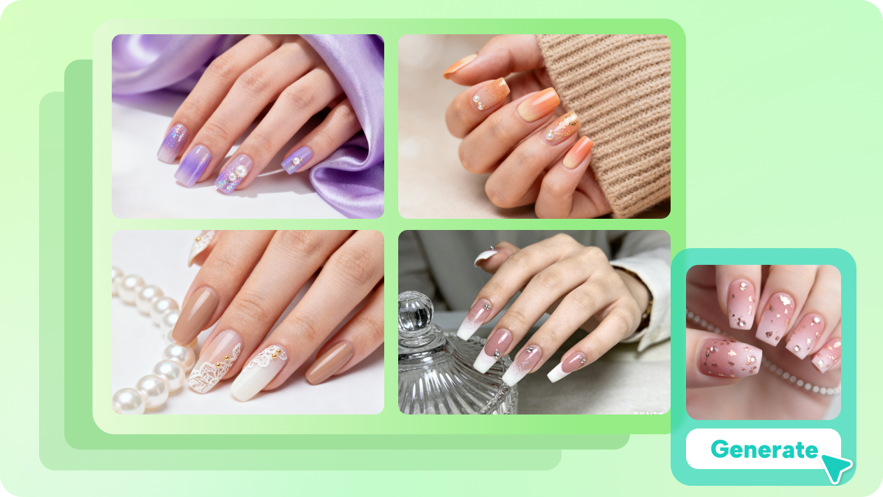  영감 사진을 맞춤형 네일 디자인으로 변환