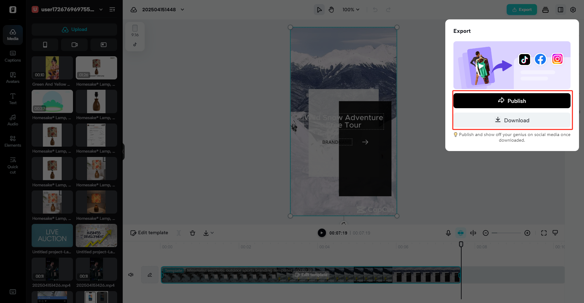 Download or publish