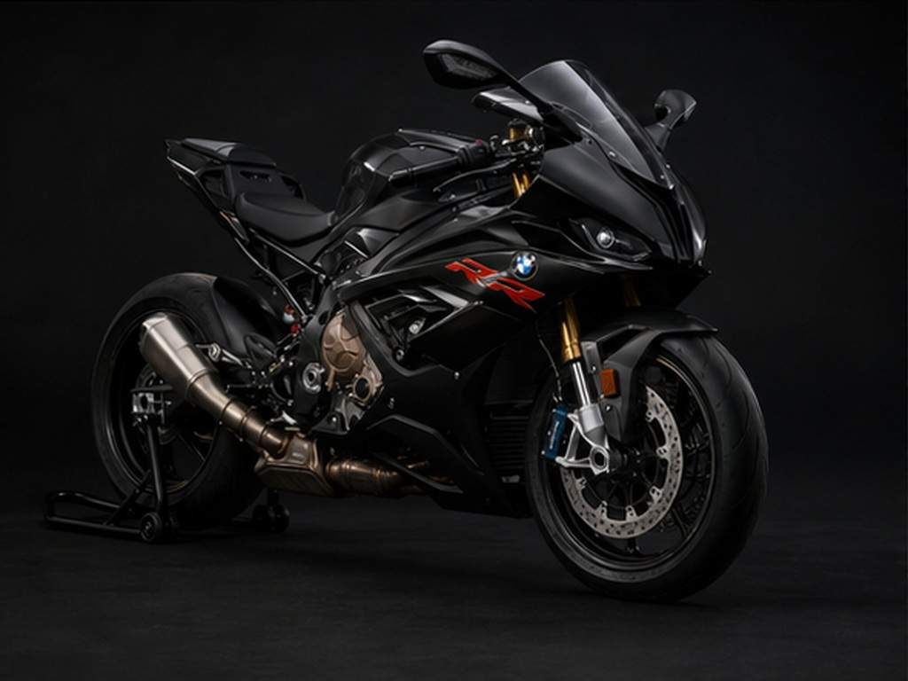 Gemini BMW S1000RR Bike Prompts prompt example 4 - Minimal black studio