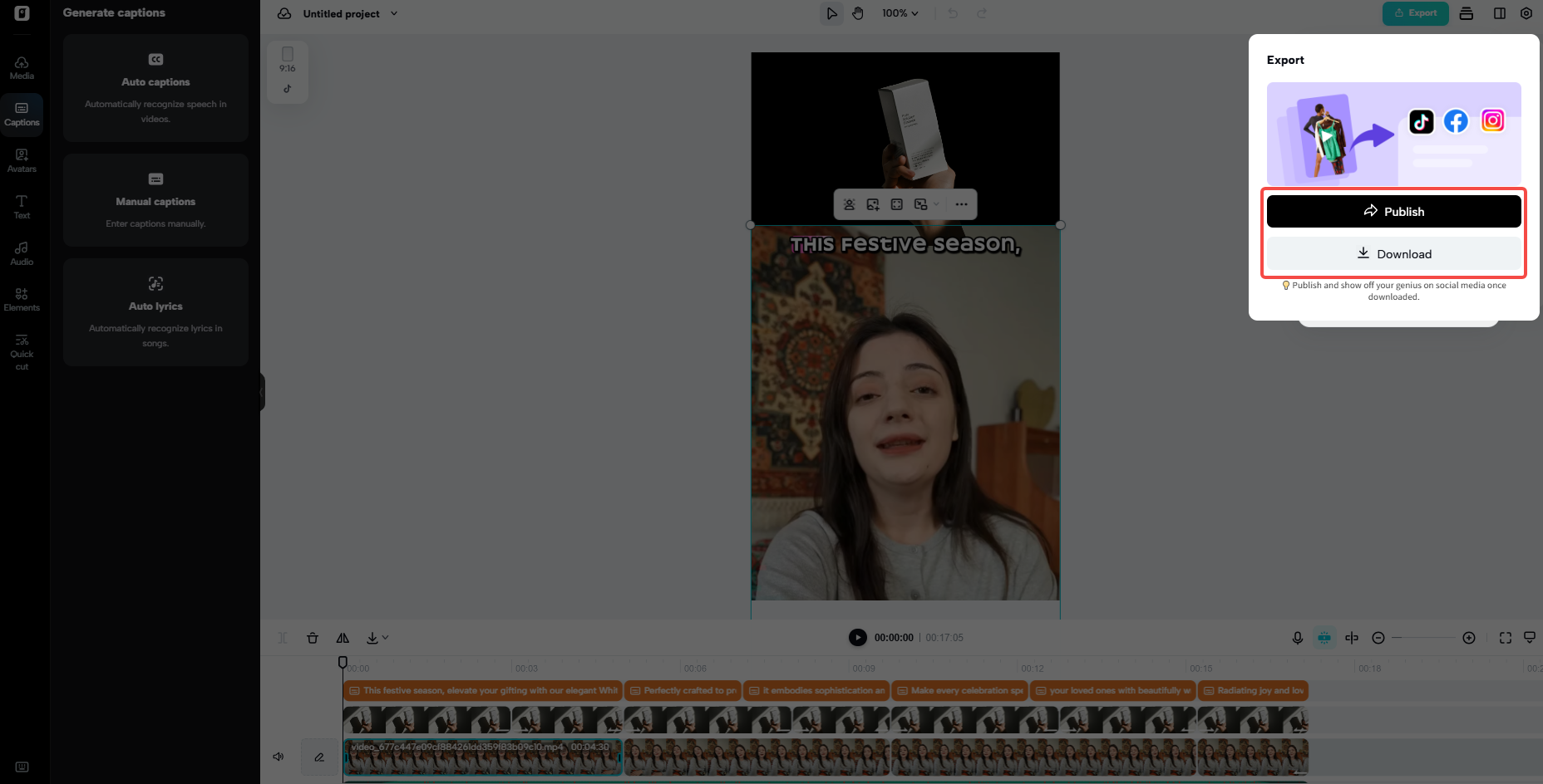 Export your video