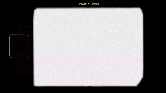 Super 8mm film template with classic film noise overlay effect