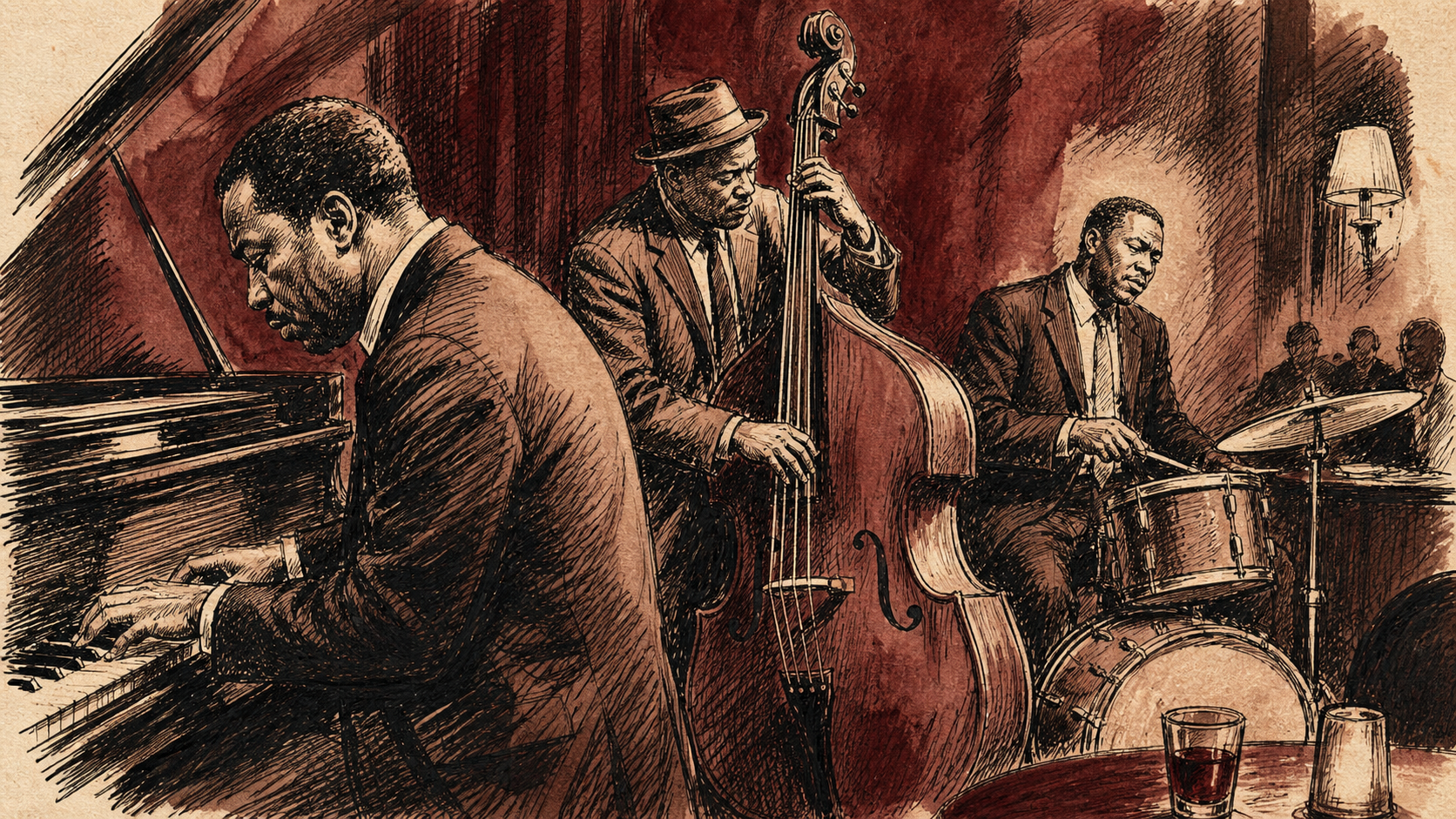 Vintage Hand-inked Illustrated Style original 16:9 effect visual 3