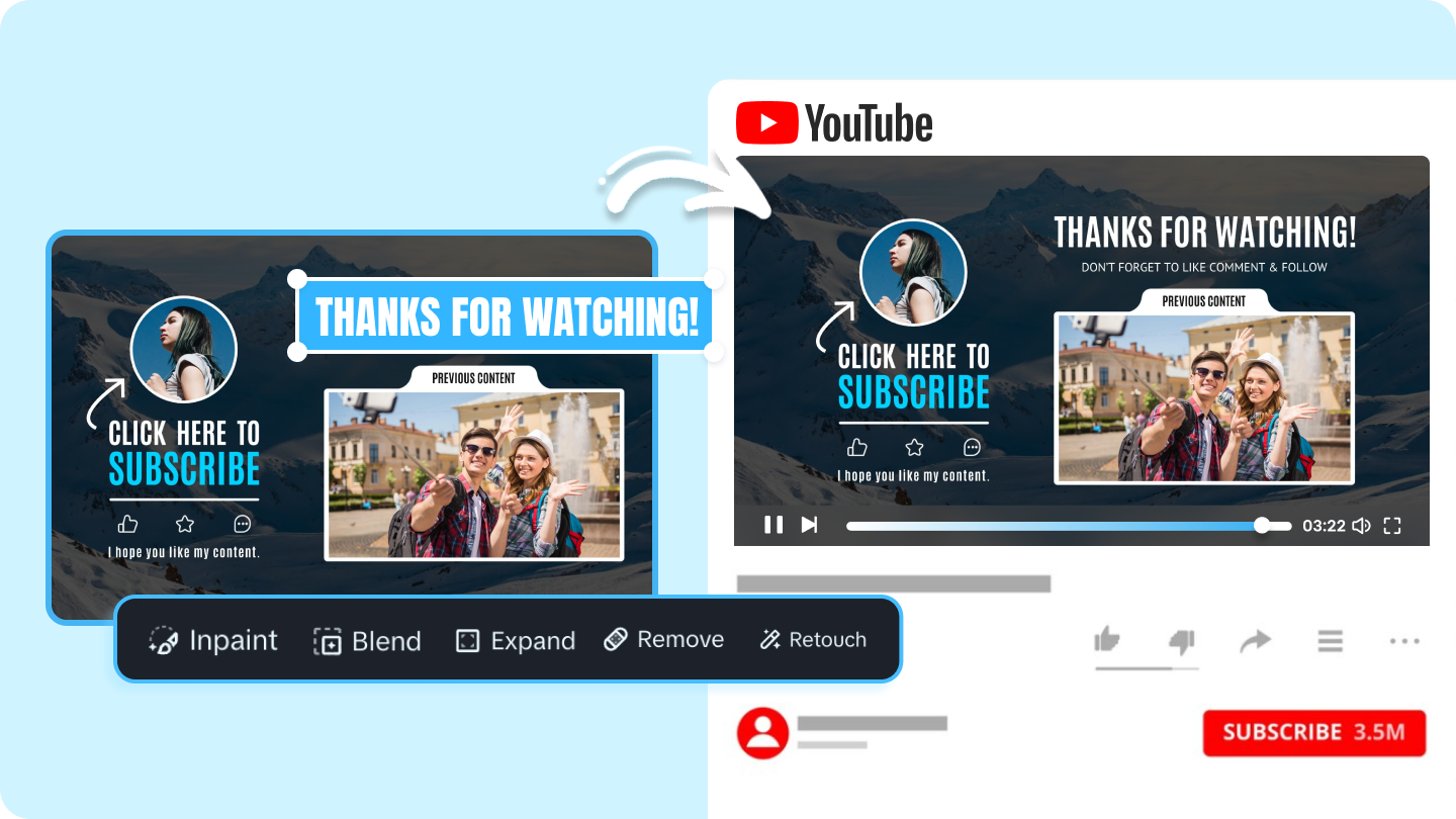 YouTube end screen