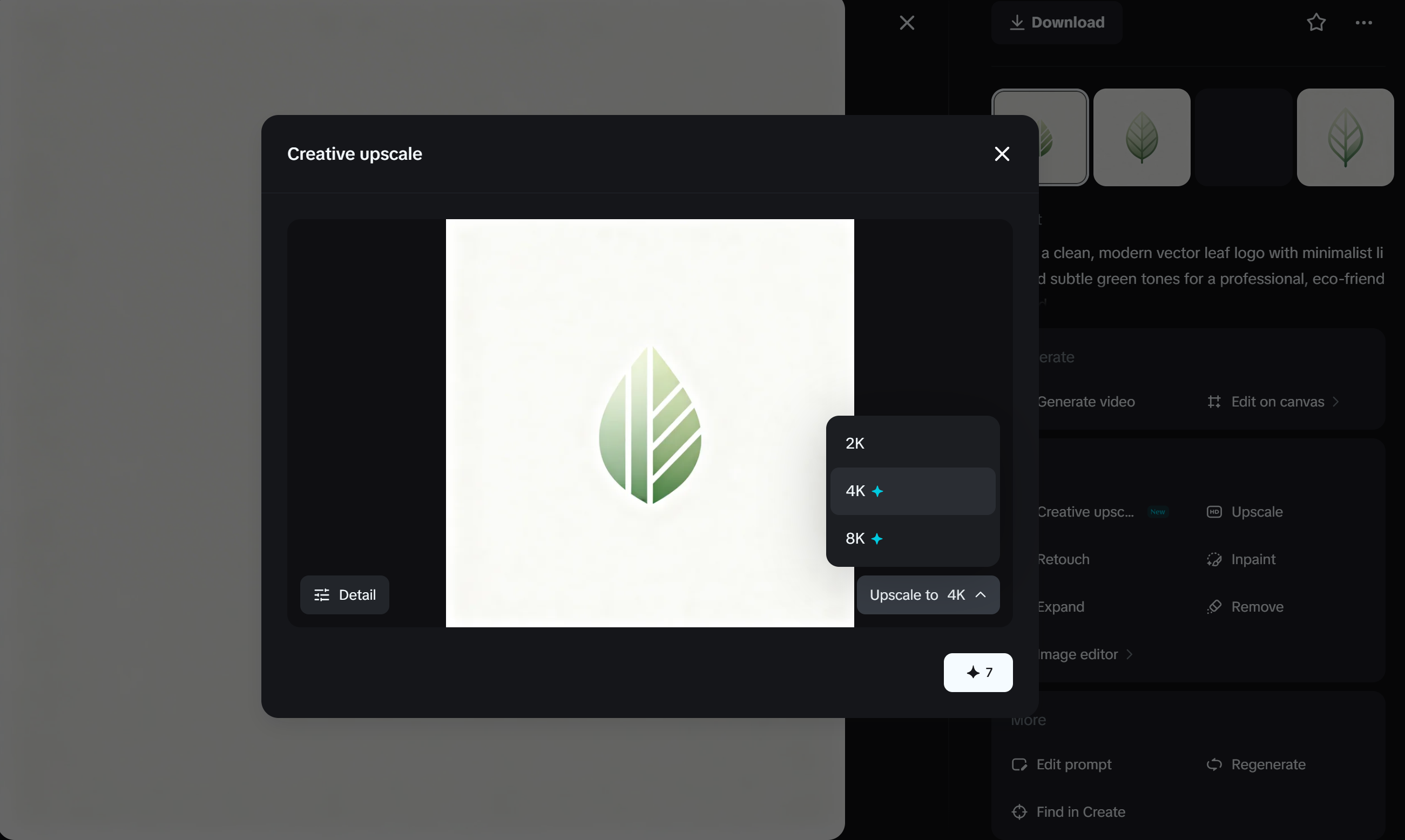 AI logo upscaling
