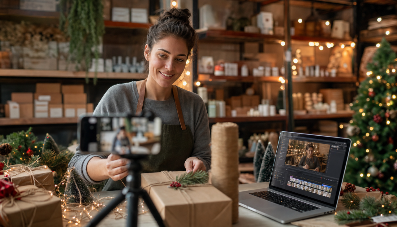 Christmas Small Business Marketing Video Ideas for AI-Powered Short-Form Content