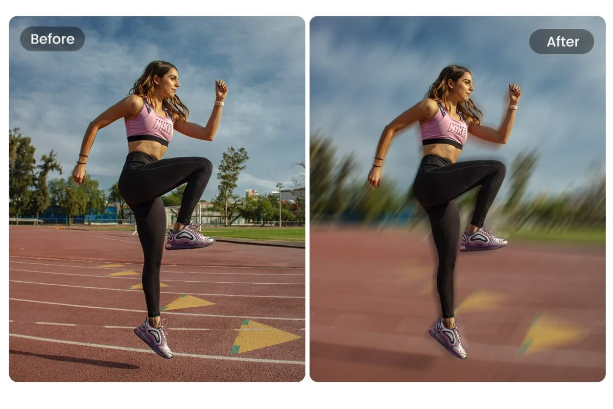 Dynamic motion blur photo