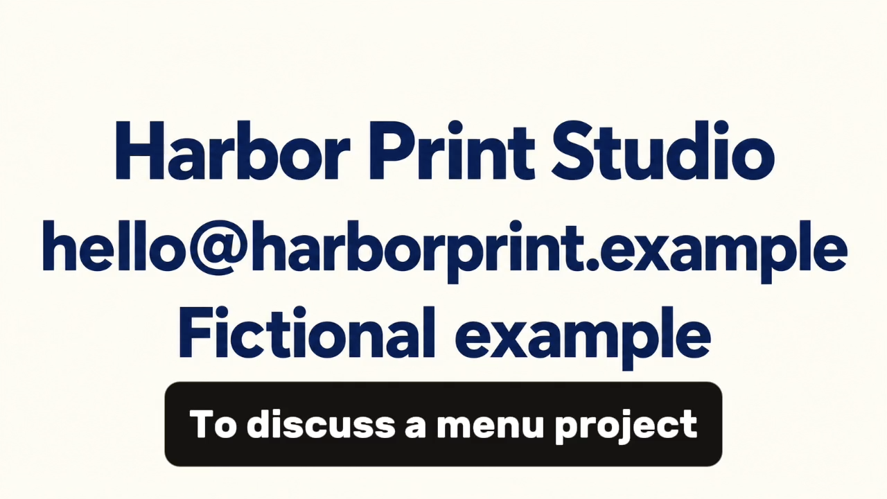 Native frame from the CapCut export shows the fictional studio name and its readable example email