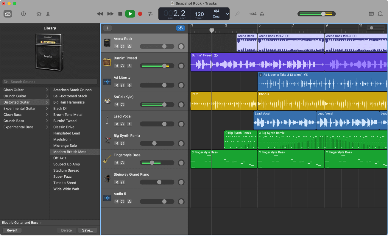 GarageBand - a free audio editing software for podcasts