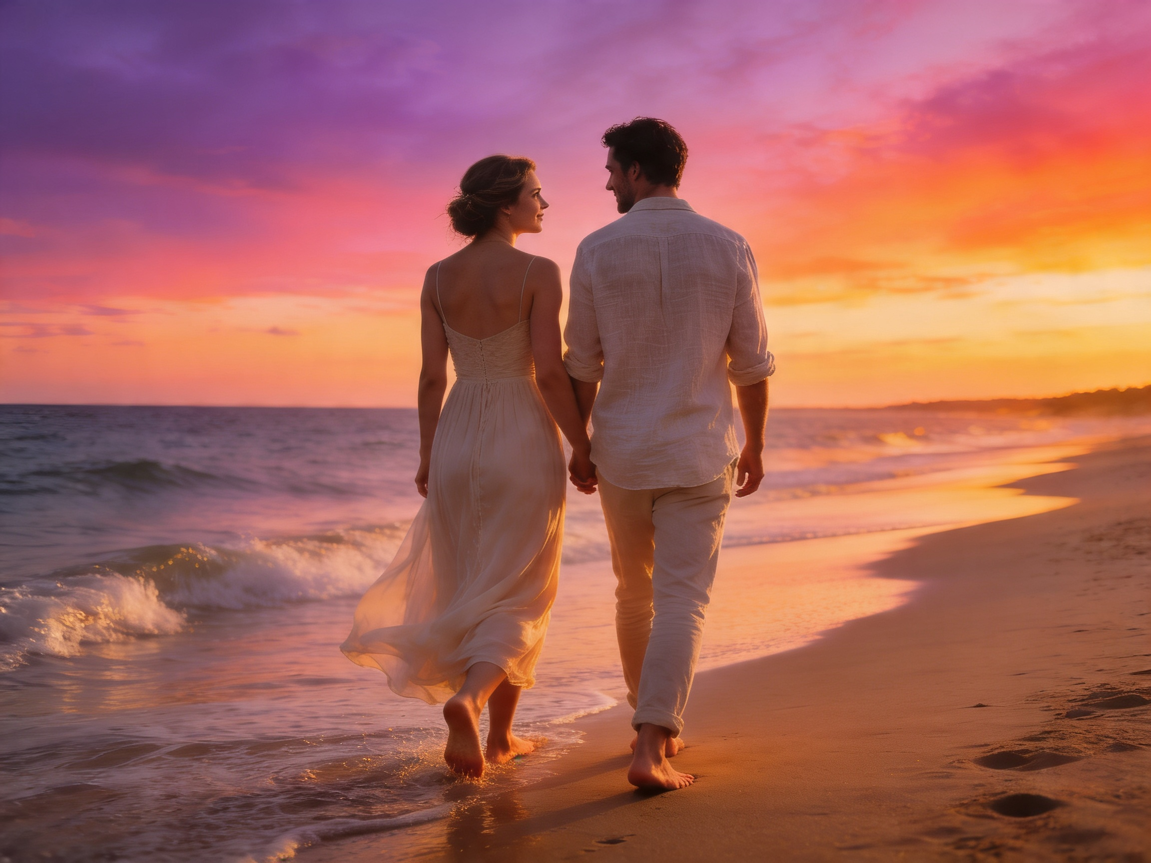Prompt for a coastal beach sunset wedding invite