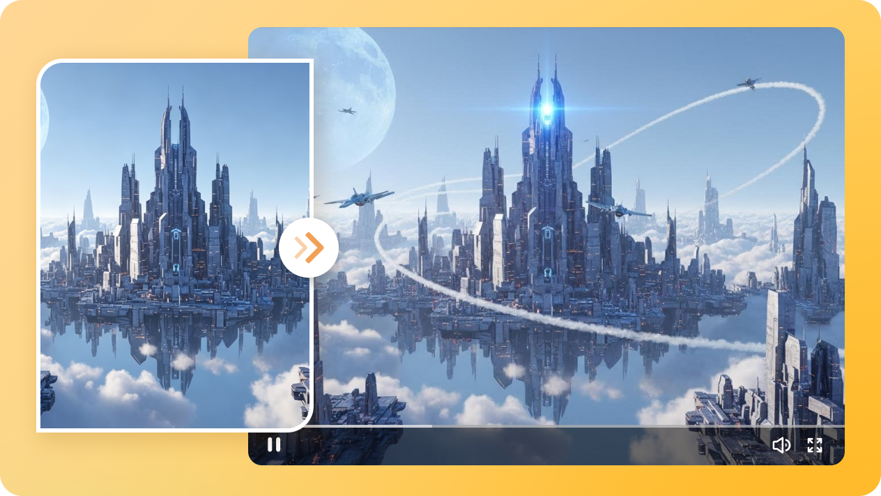 Convert images to sci-fi video animation