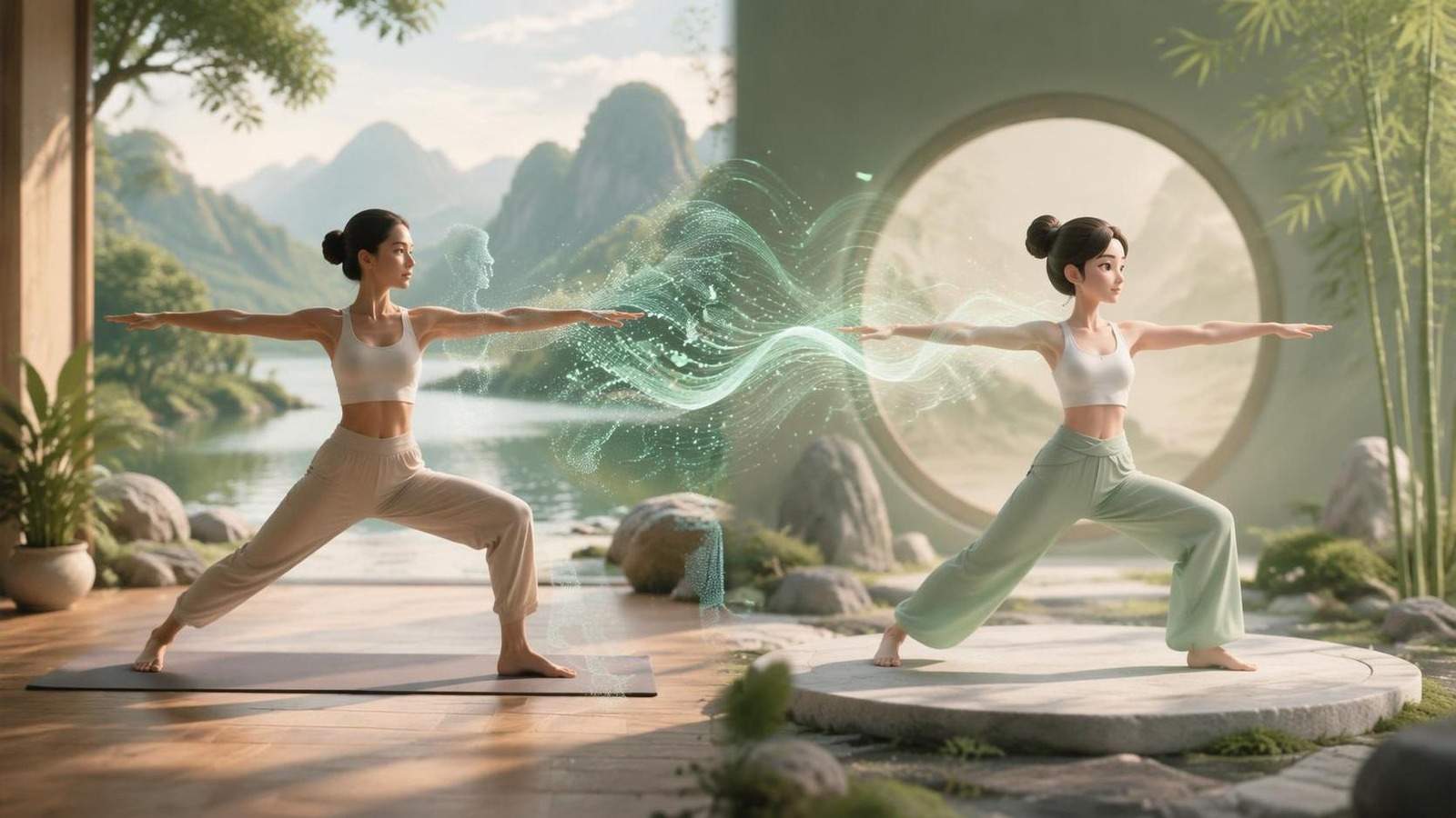 yoga motion transfer AI template cover