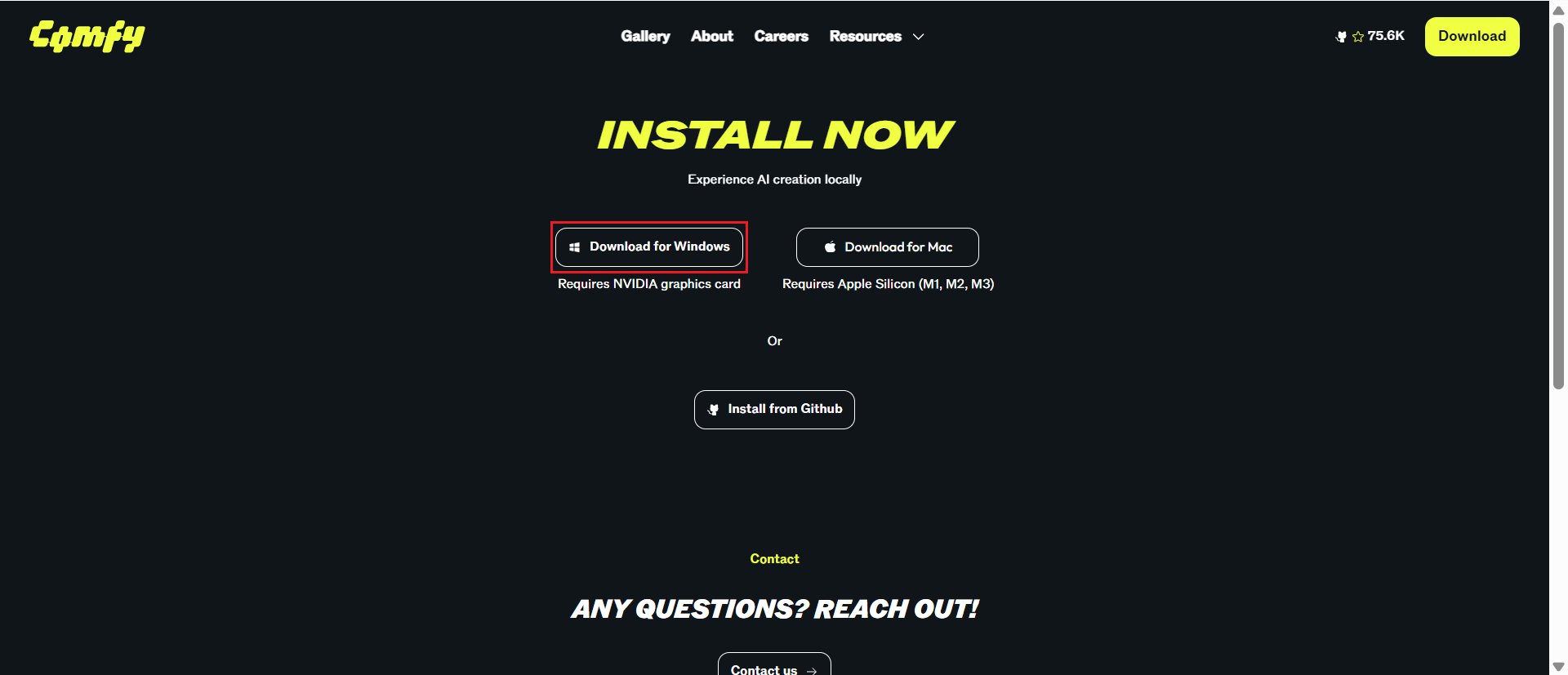 Install and launch ComfyUI on your PC