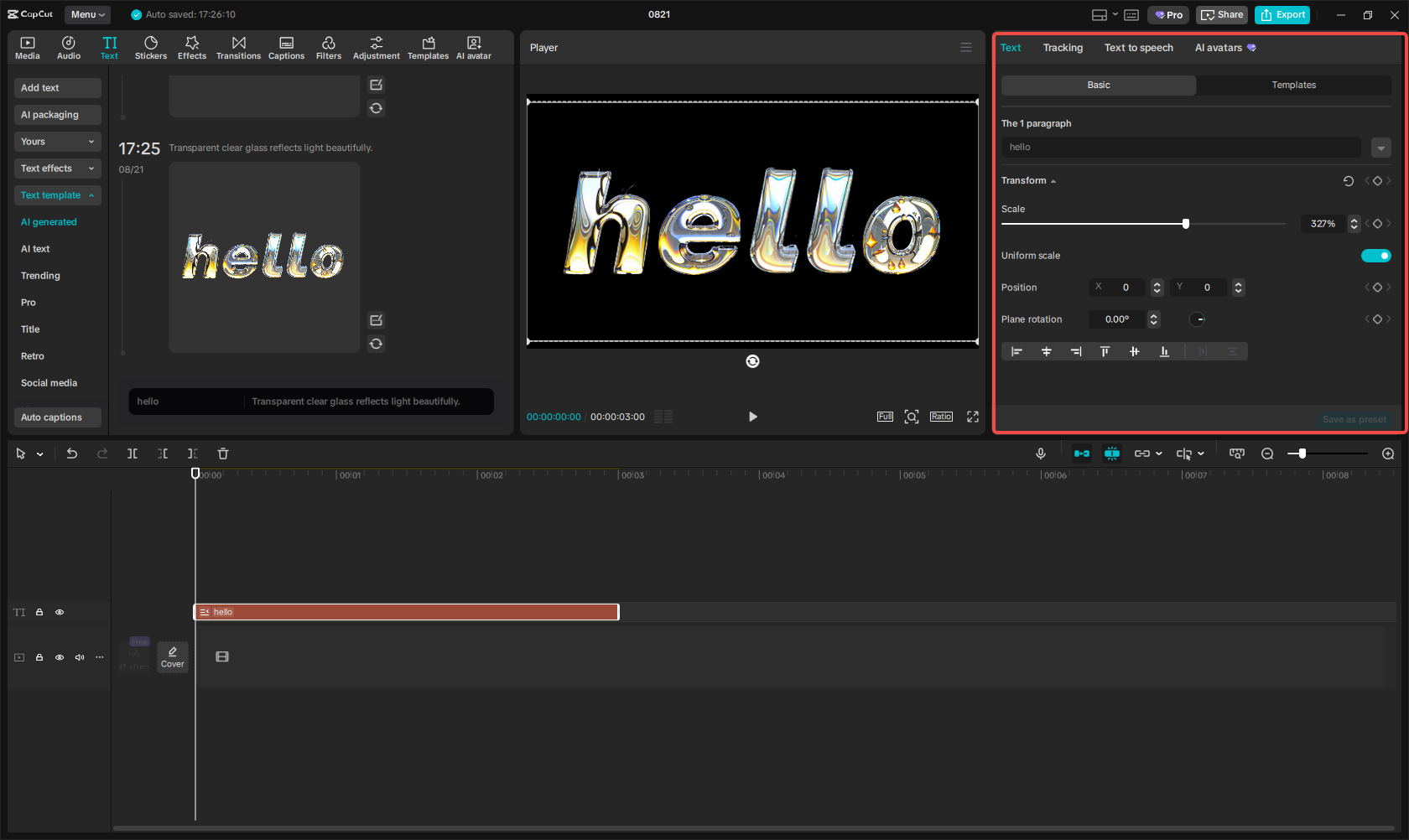 Úprava a vylepšení textového designu v CapCut