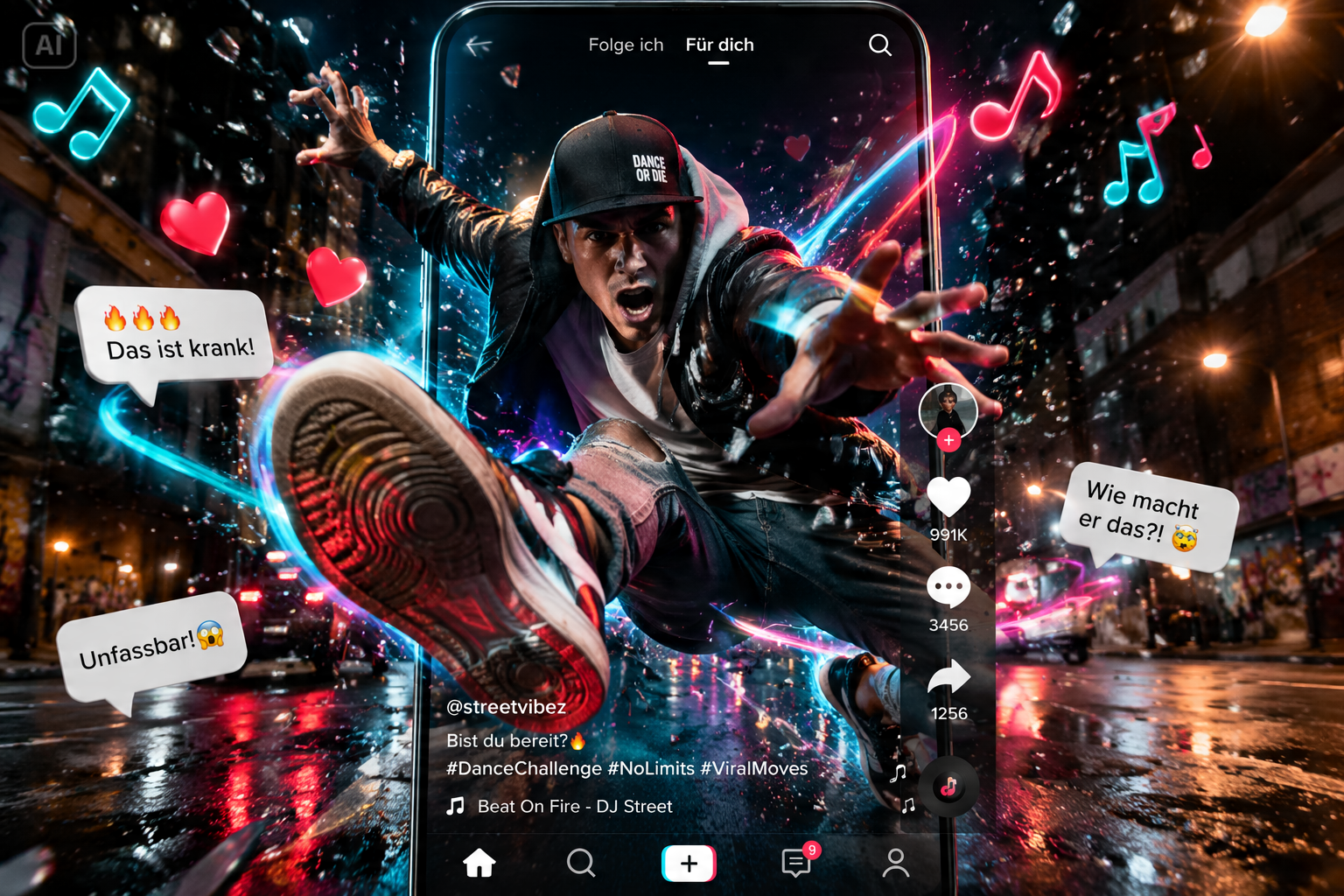 AI 3D popout social media poster generator Prompt