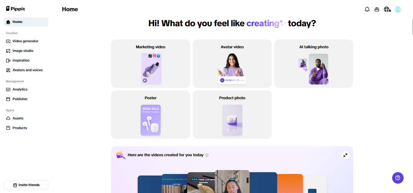 Pippit talking anime maker