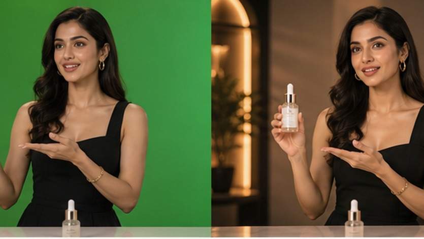 Seedance 2.5 Green Screen to AI Video example 2