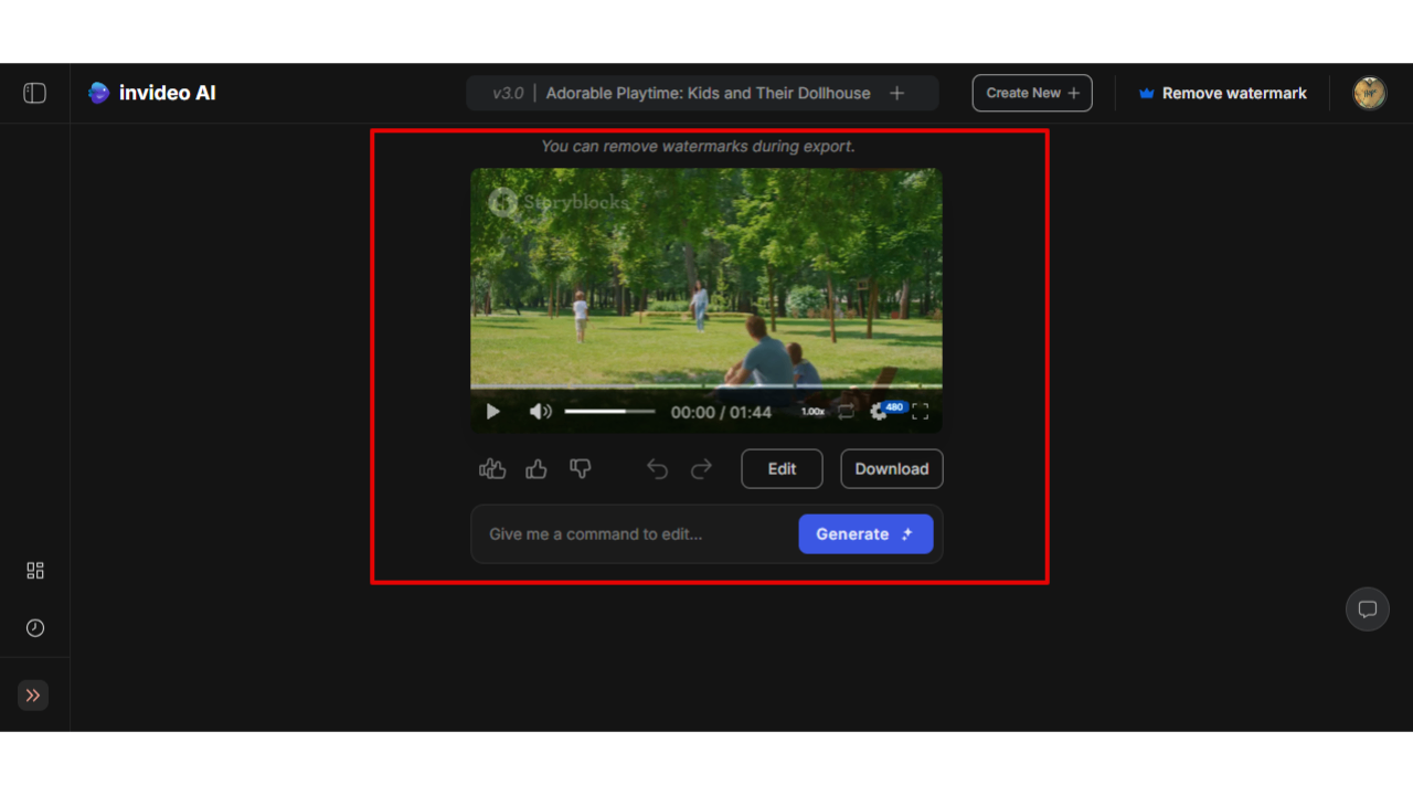 Invideo AI content creator